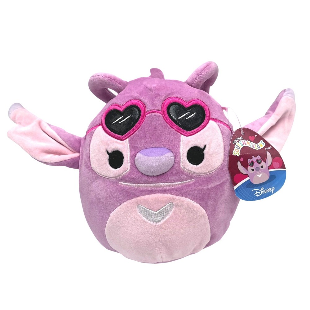 DISNEY NWT Squishmallow Angel Heart Sunglasses 8 Inch Purple Plush Valentine